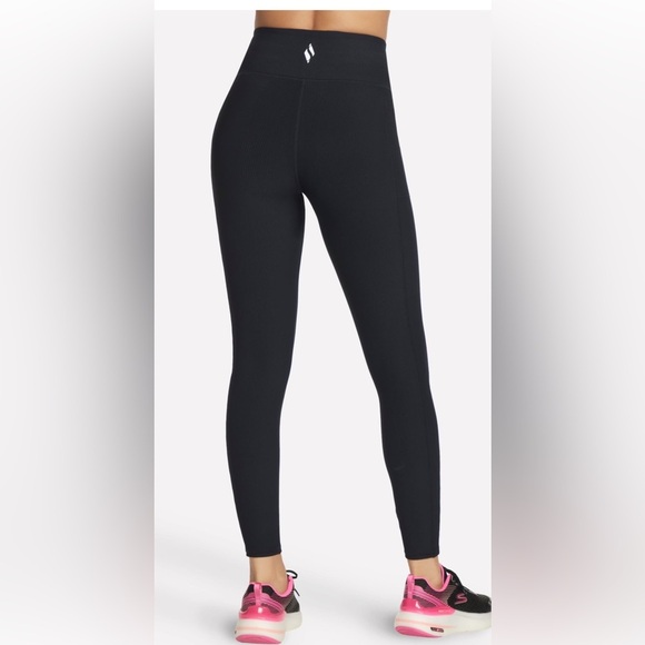 Skechers XL Black Ribbed High waisted Women's Leggings NWOT - Picture 2 of 6